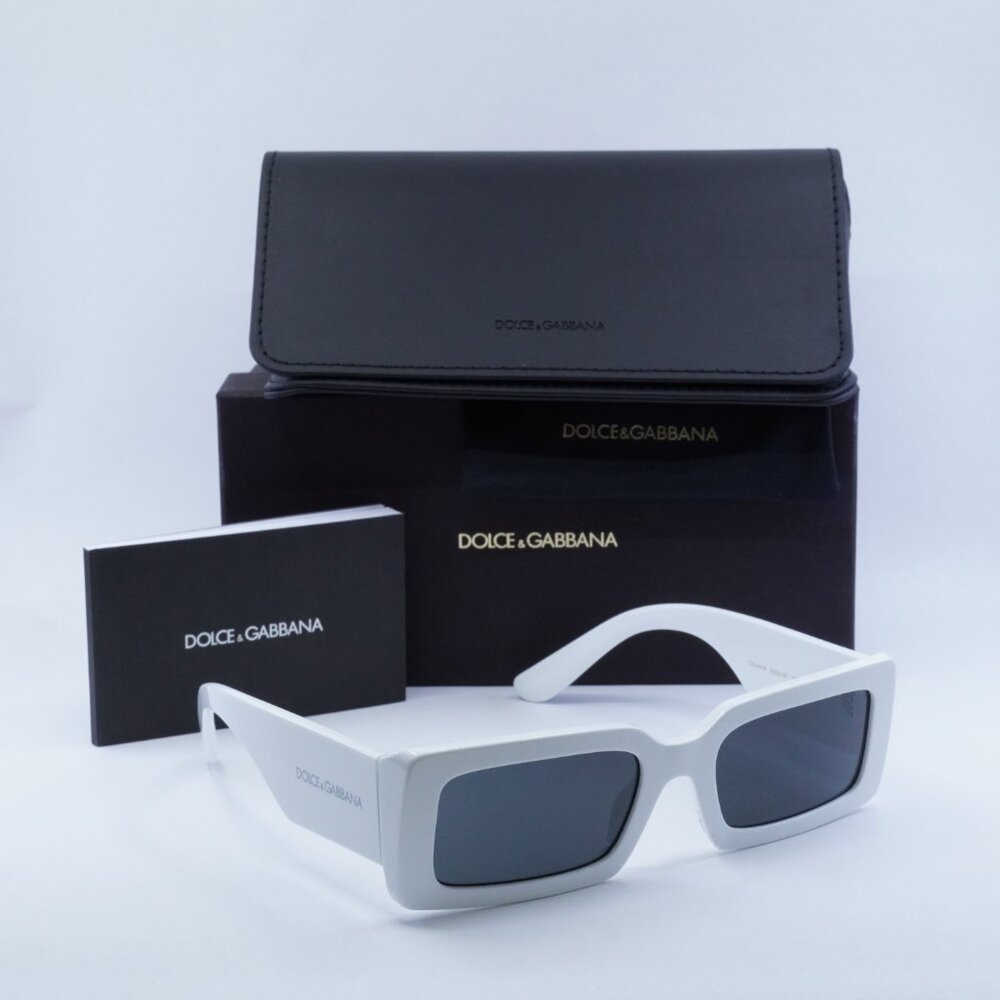 🕶️ New Dolce & Gabbana DG4416 303487 Sunglasses -White Frame, Dark Grey Lenses - Picture 11 of 11